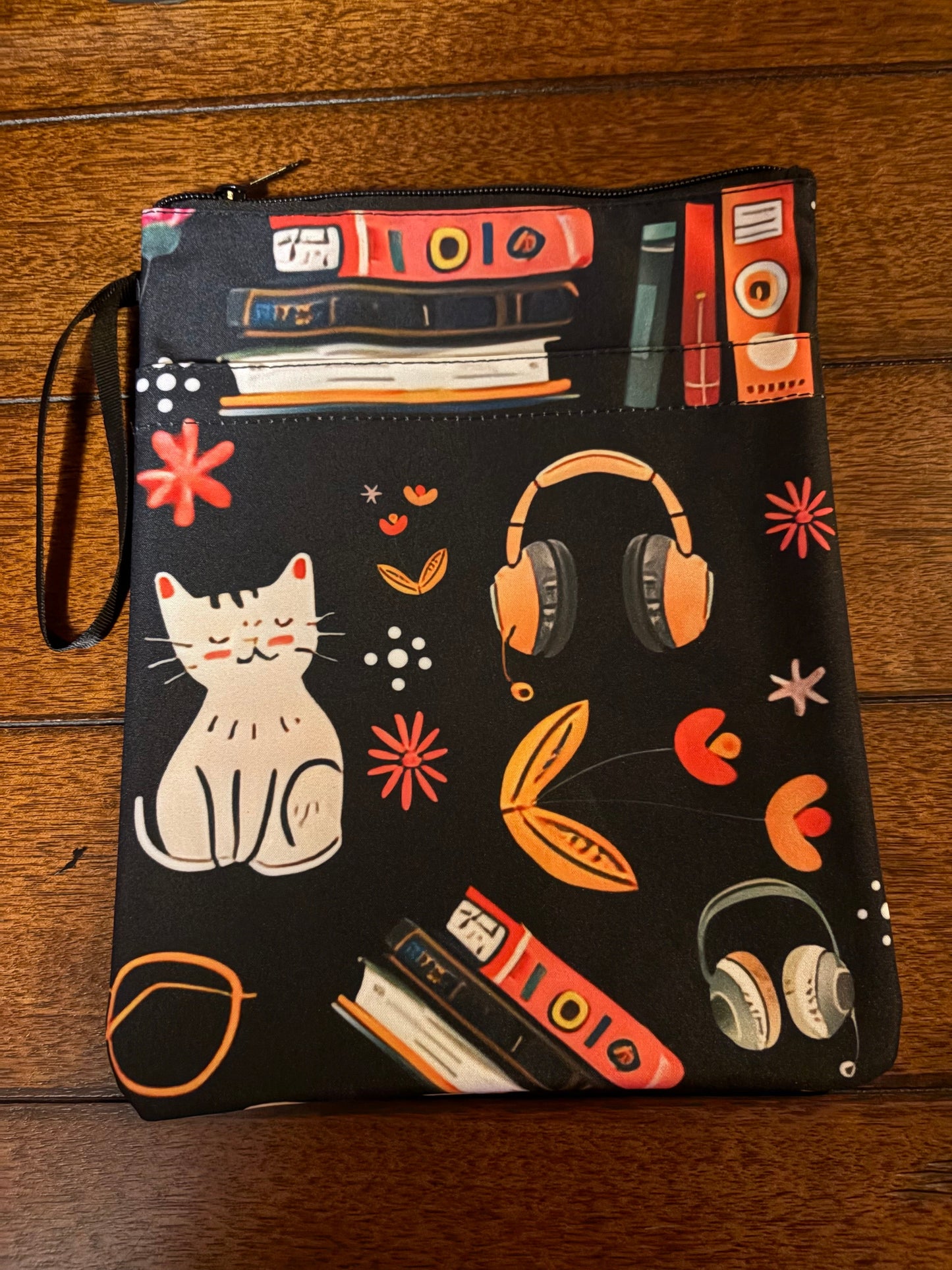 Canvas Black Cats Book Sleeve