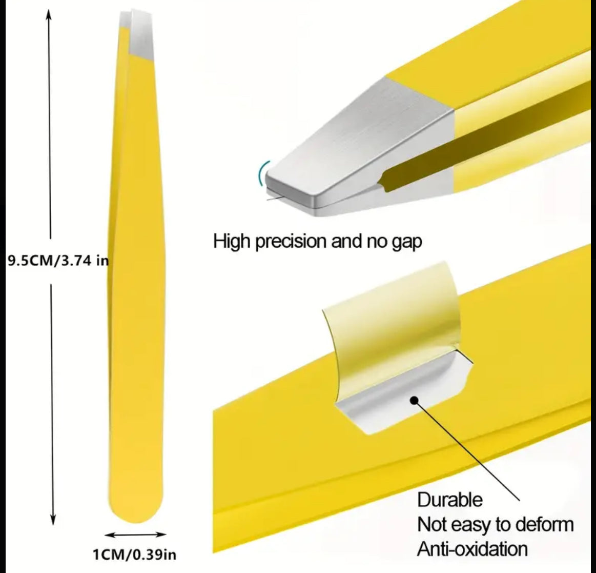 Yellow Diagonal Tweezers