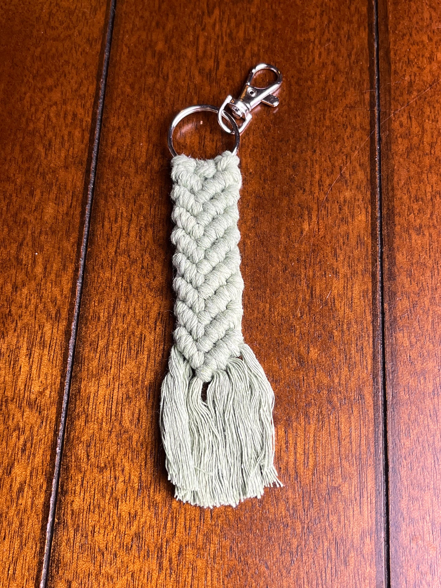 Green Handwoven Keychain