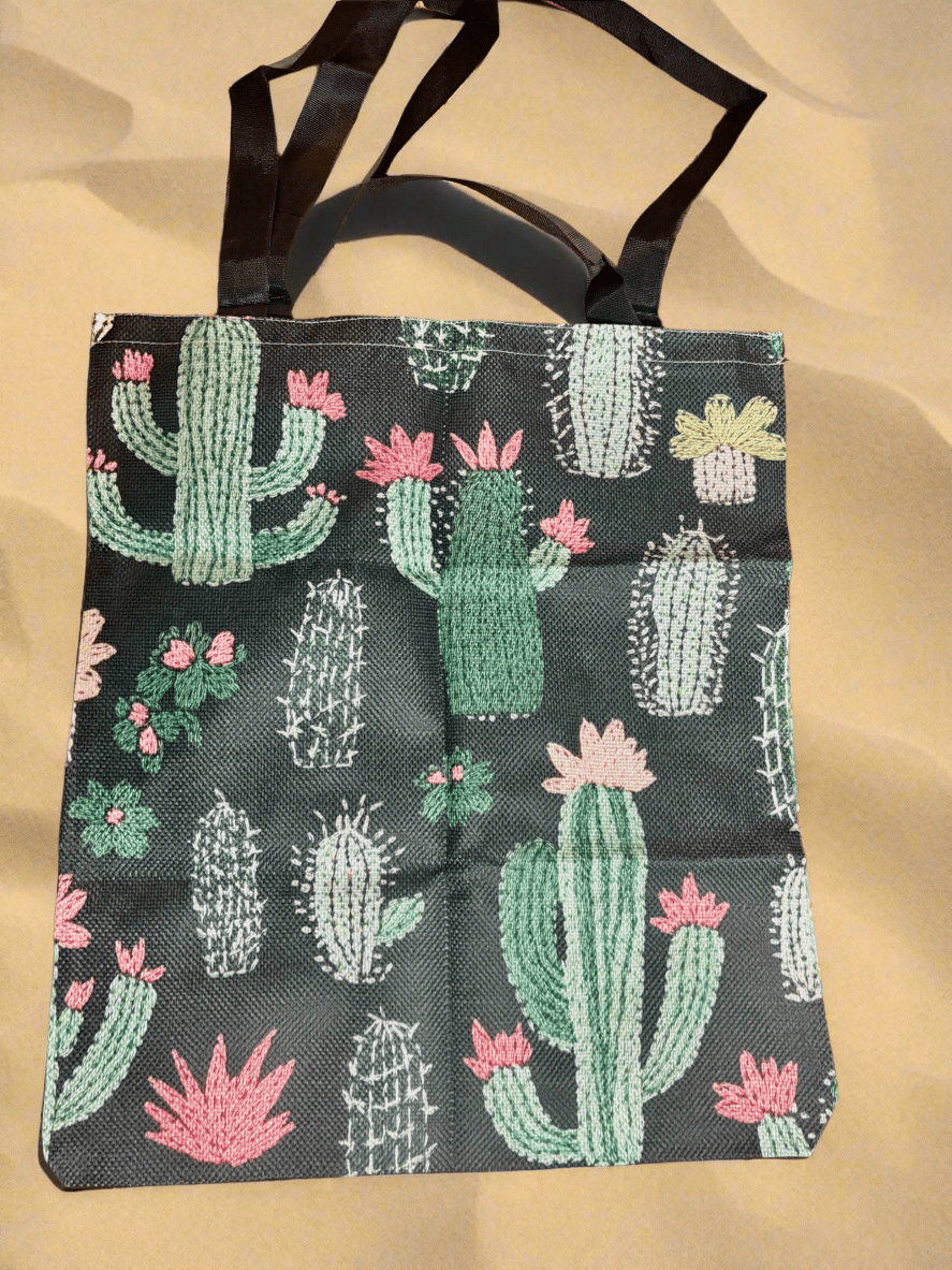 Cactus Double Sided Print Tote Bag - Shear Xcitement Boutique