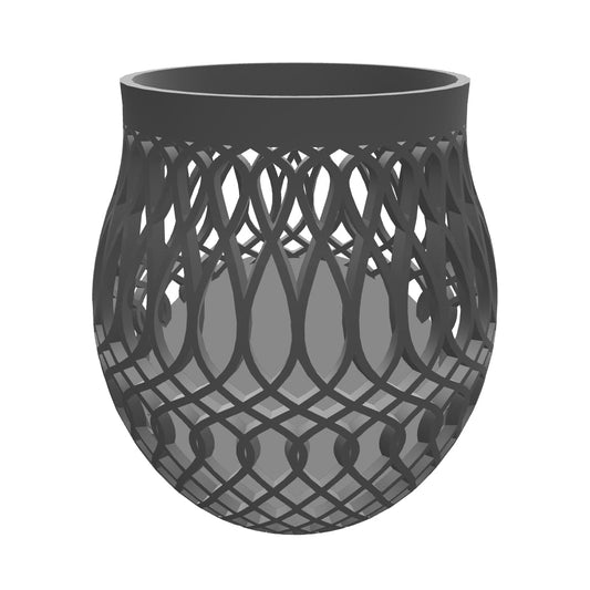 Wall-Mount Curved Lattice Orchid Pot