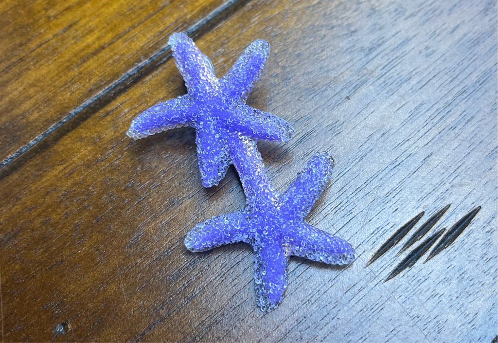 Purple Starfish Hair Clip