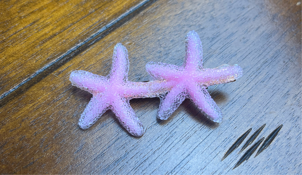 Pink Starfish Hair Clip