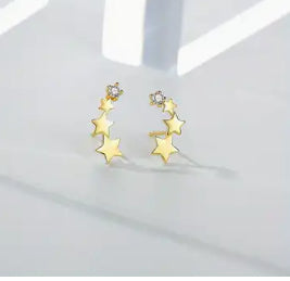 Golden Dainty Stars Earrings