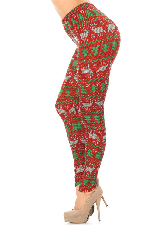 Buttery Soft Faux Knit Leggings - Plus Size