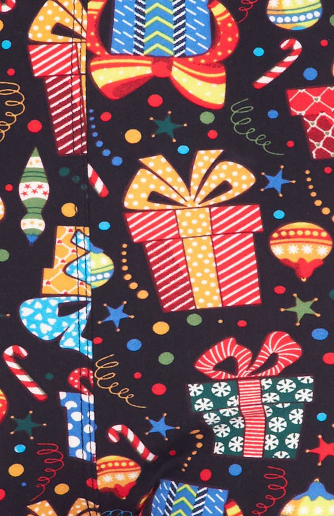 Kids Buttery Soft Christmas Presents Leggings - Large
