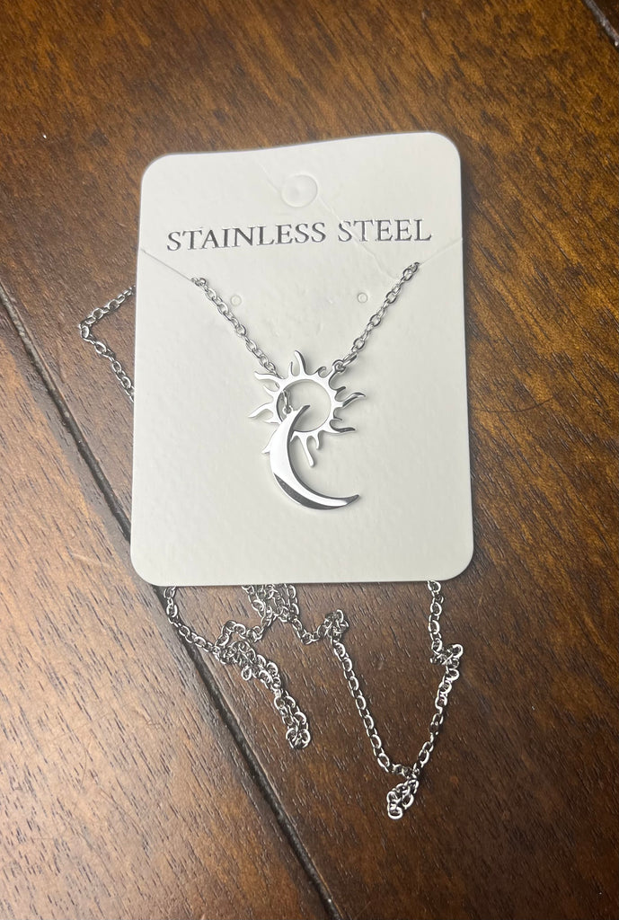Stainless Steel Sun/Moon Necklace