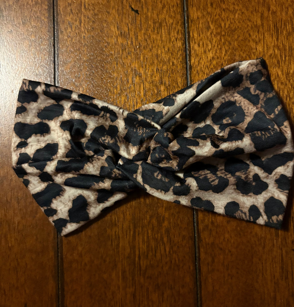 Leopard Twist Polyester Headband