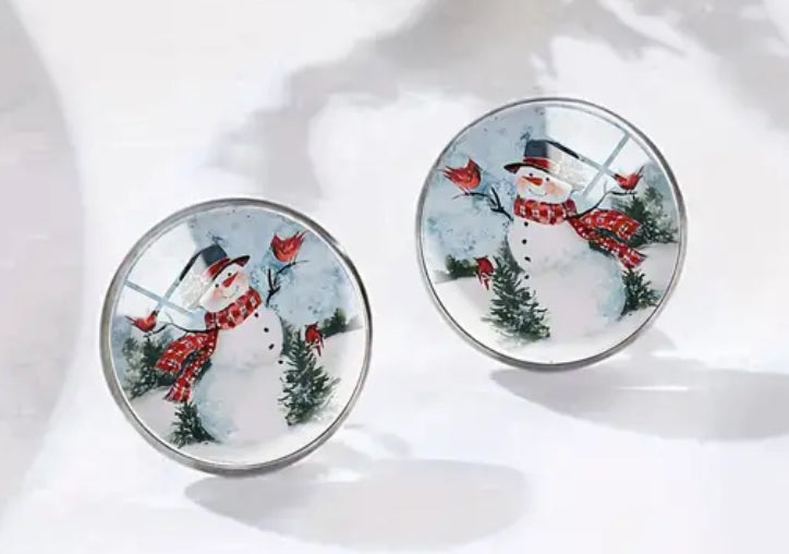 Snowman Stud Earrings