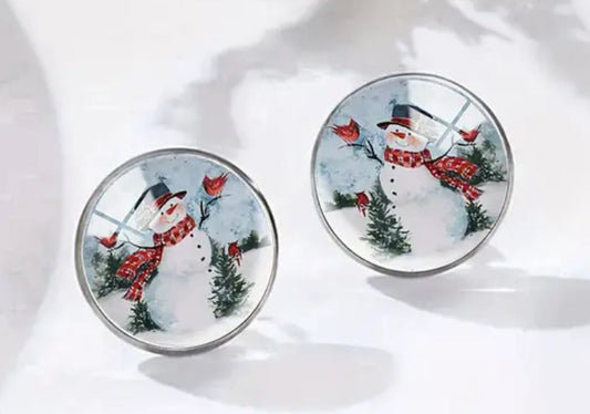 Snowman Stud Earrings