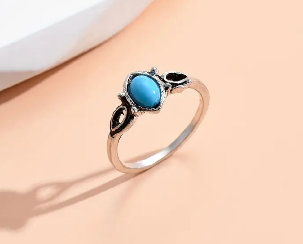 Blue Synthetic Gem Toe Ring