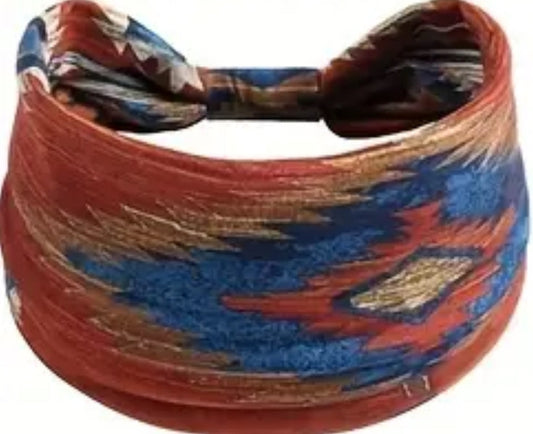 Bohemian Wide Stretchy Headband Pattern 6