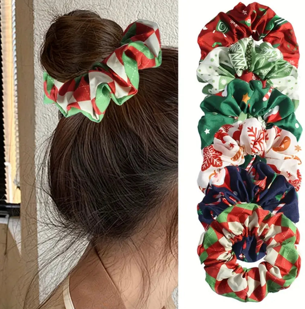 Mix and Match Christmas Hair Scrunchies