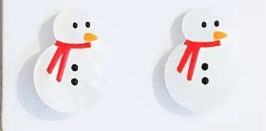 Acrylic Snowman Earrings