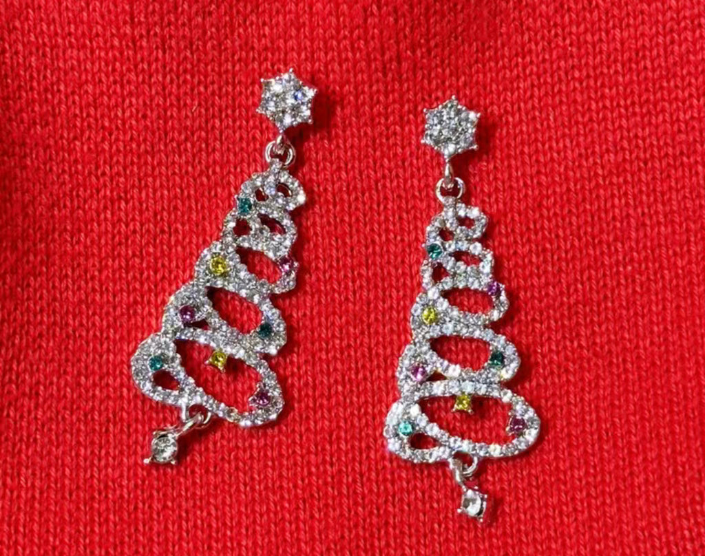 Holiday Christmas Tree Earrings
