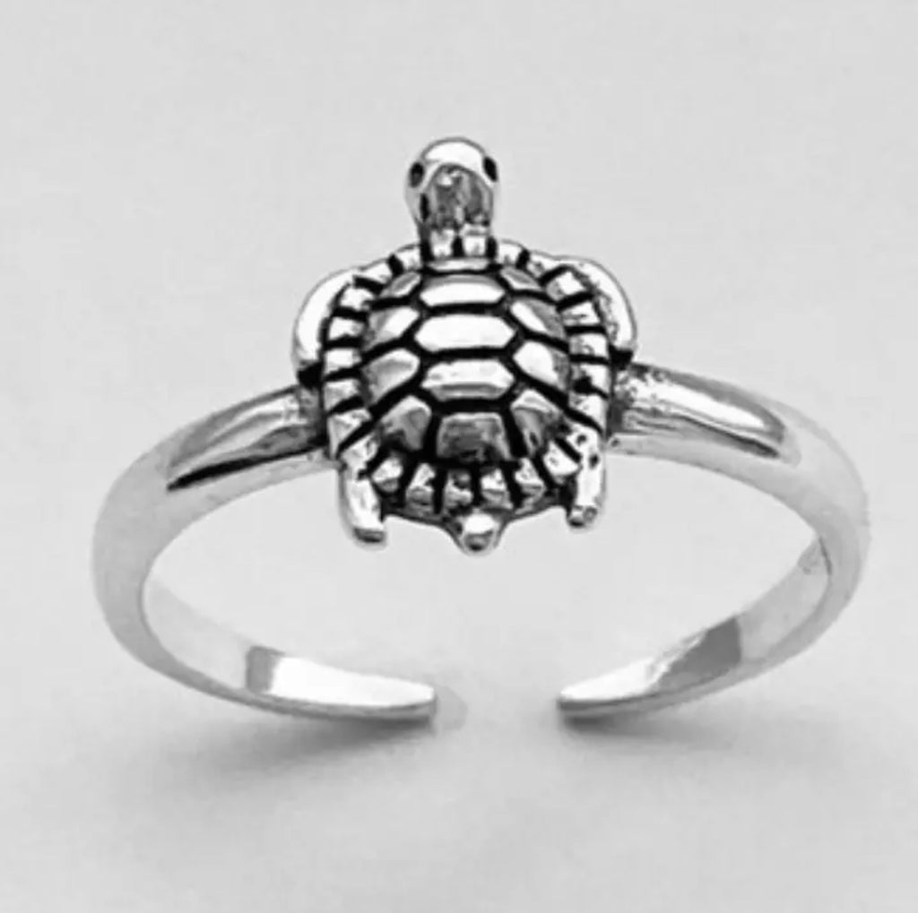 Adjustable Turtle Toe Ring