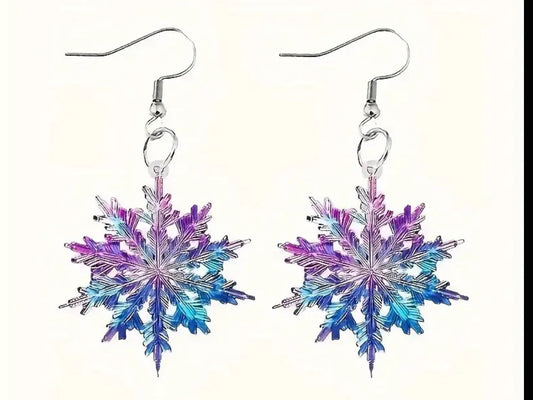 Multicolor Snowflake Dangle Earring’s