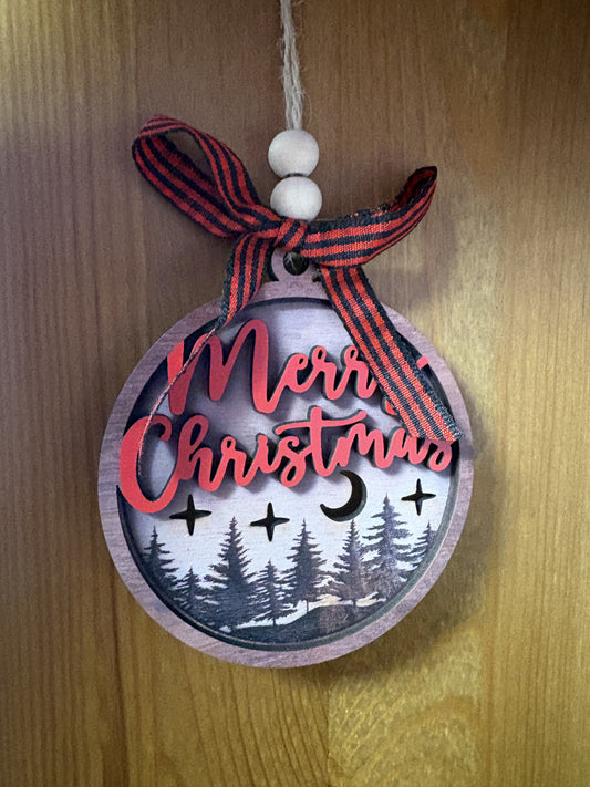 Vintage Merry Christmas Ornament