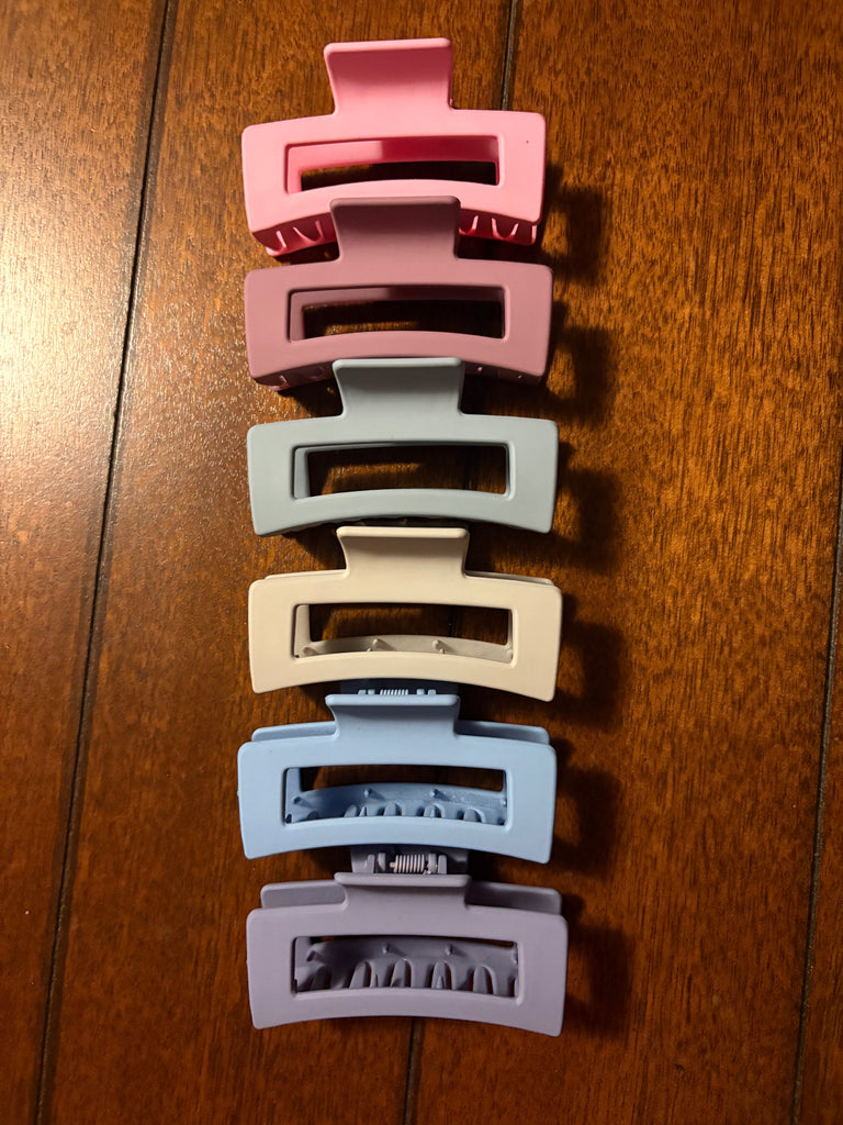6pc Medium Hair Clip Accessories Color 2