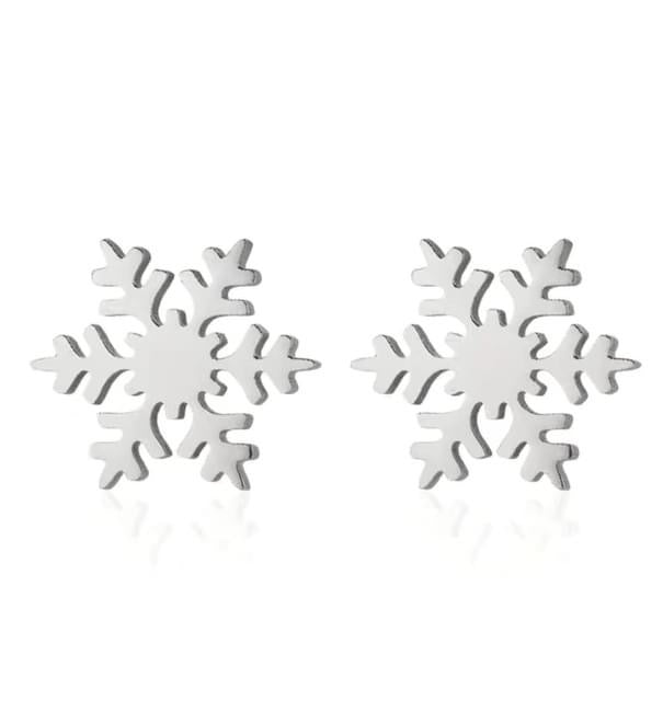 Silver Snowflake Fashion Earrings