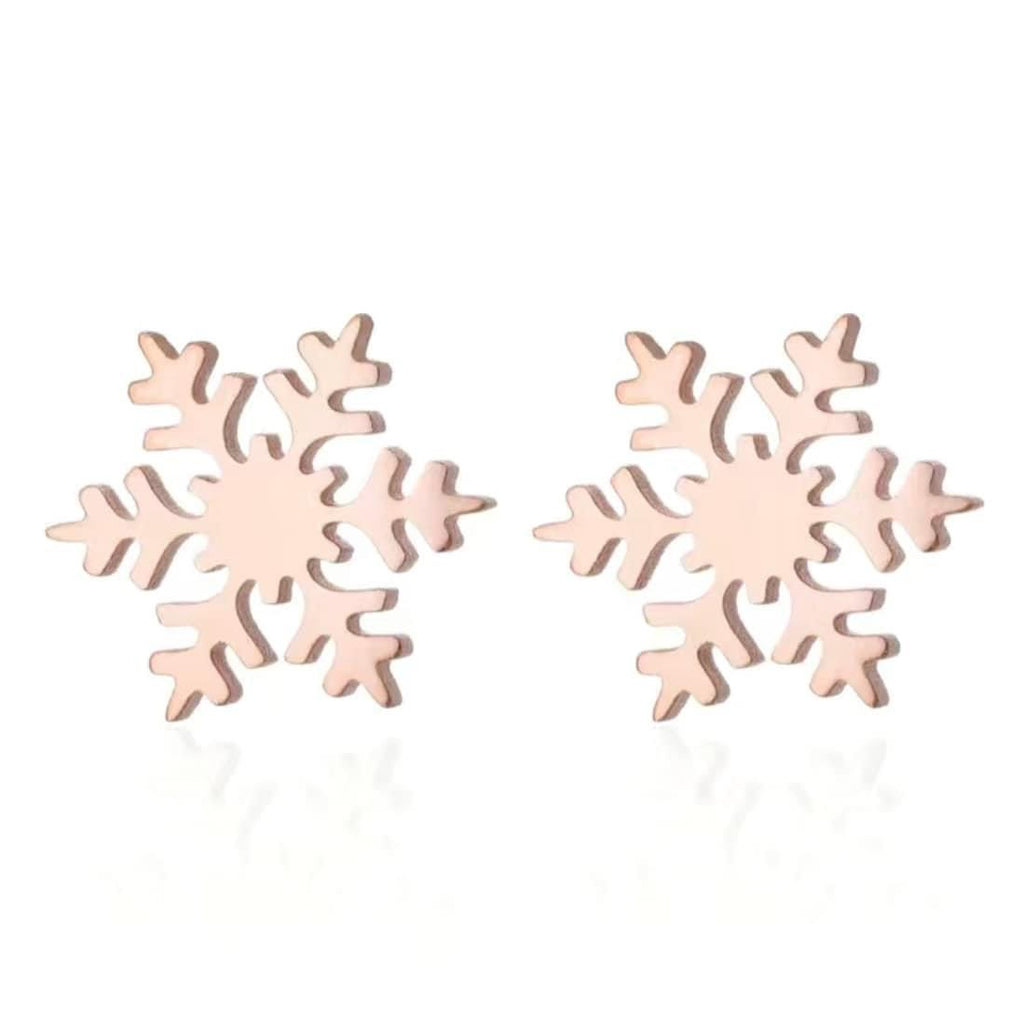 Pink Snowflake Fashion Earrings