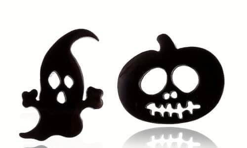 Black Ghost Pumpkin Miss Match Earrings