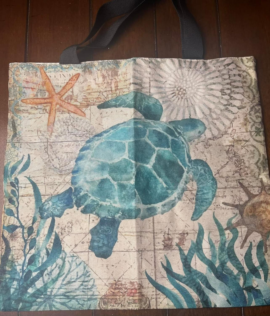 Sea Turtle Canvas Tote Bag