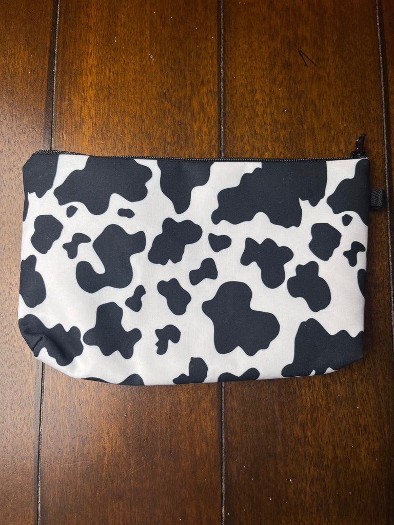 Cow Print Cosmetic Bag