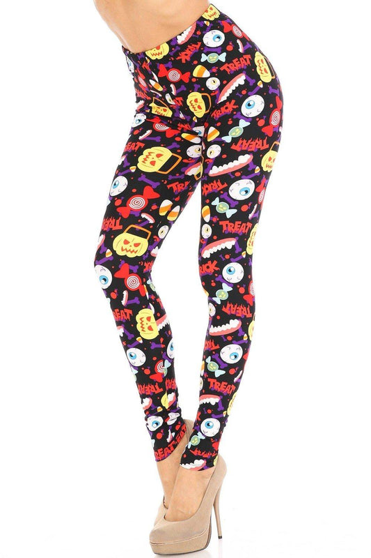 Buttery Soft Everything Trick Or Treat Plus Size Legging - Shear Xcitement Boutique