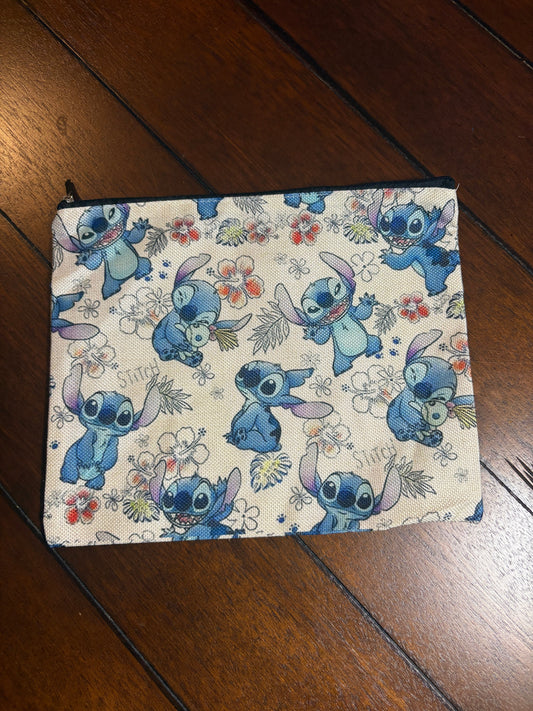 Alien Floral Zippered Makeup Bag - Shear Xcitement Boutique