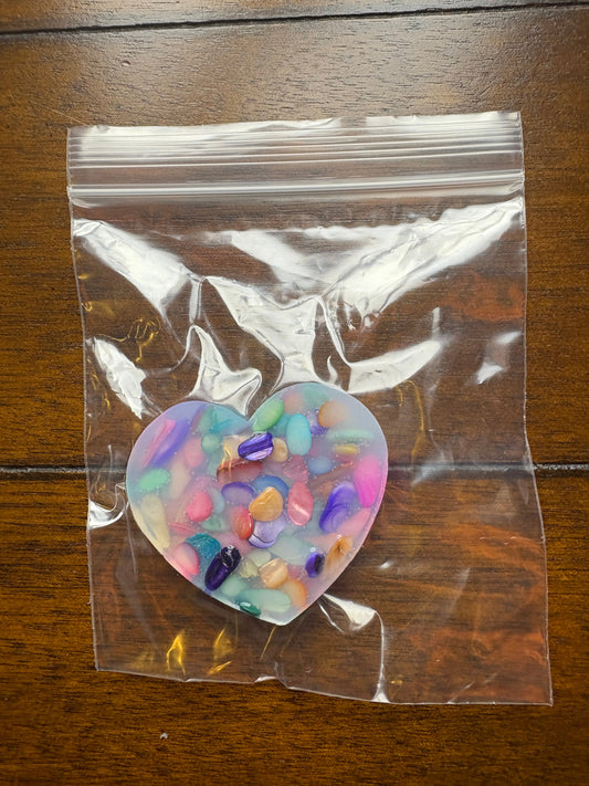 Heart Shaped Pick Pad with Colorful Shells Fidget Toy - Shear Xcitement Boutique