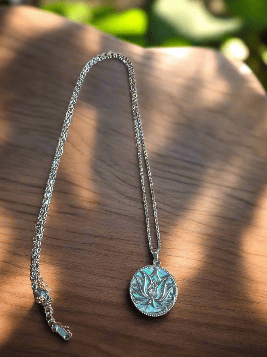 Lotus Flower Pendant Necklace - Shear Xcitement Boutique