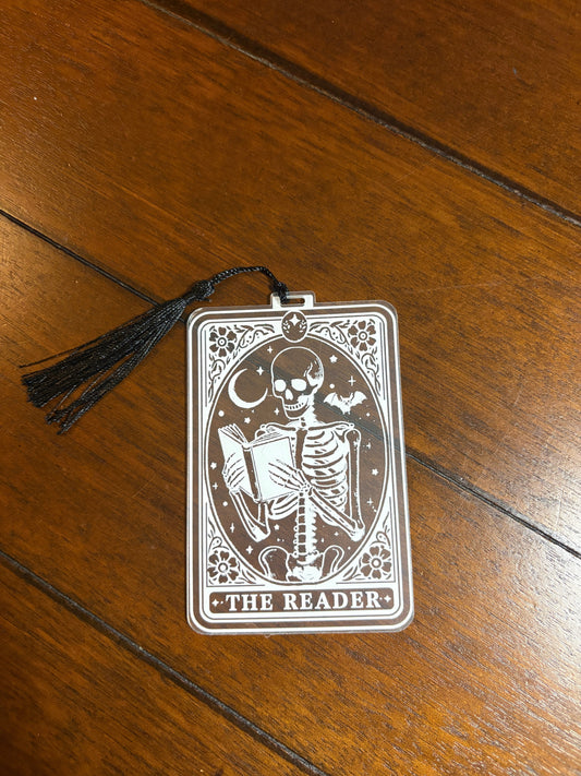 The Reader Acrylic Bookmark with Tassel - Shear Xcitement Boutique