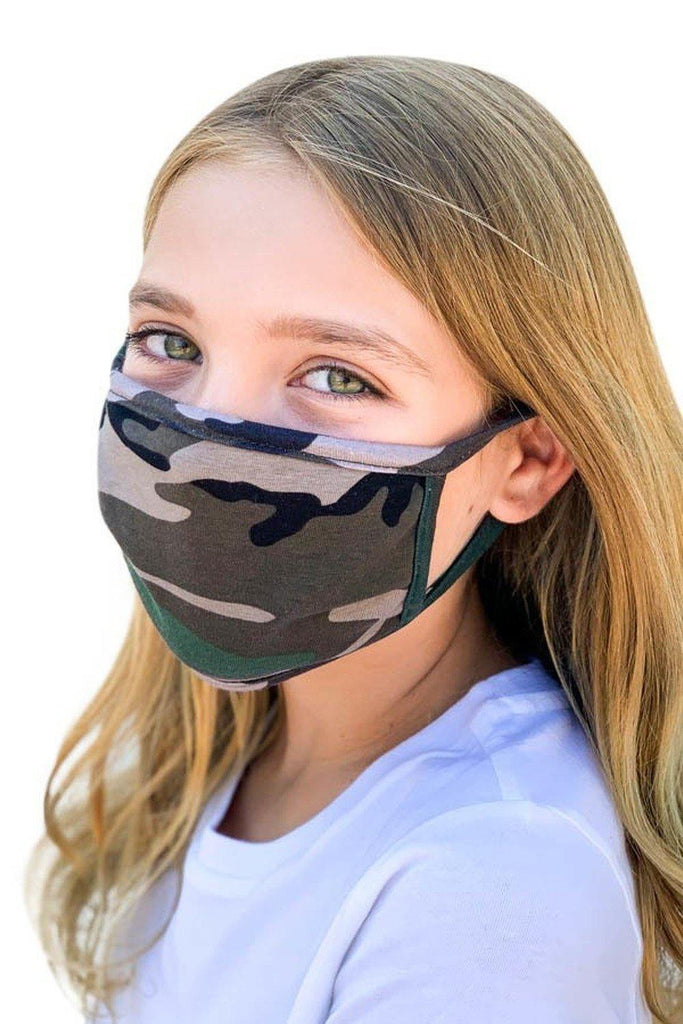 Kids Camouflage Face Mask - Shear Xcitement Boutique
