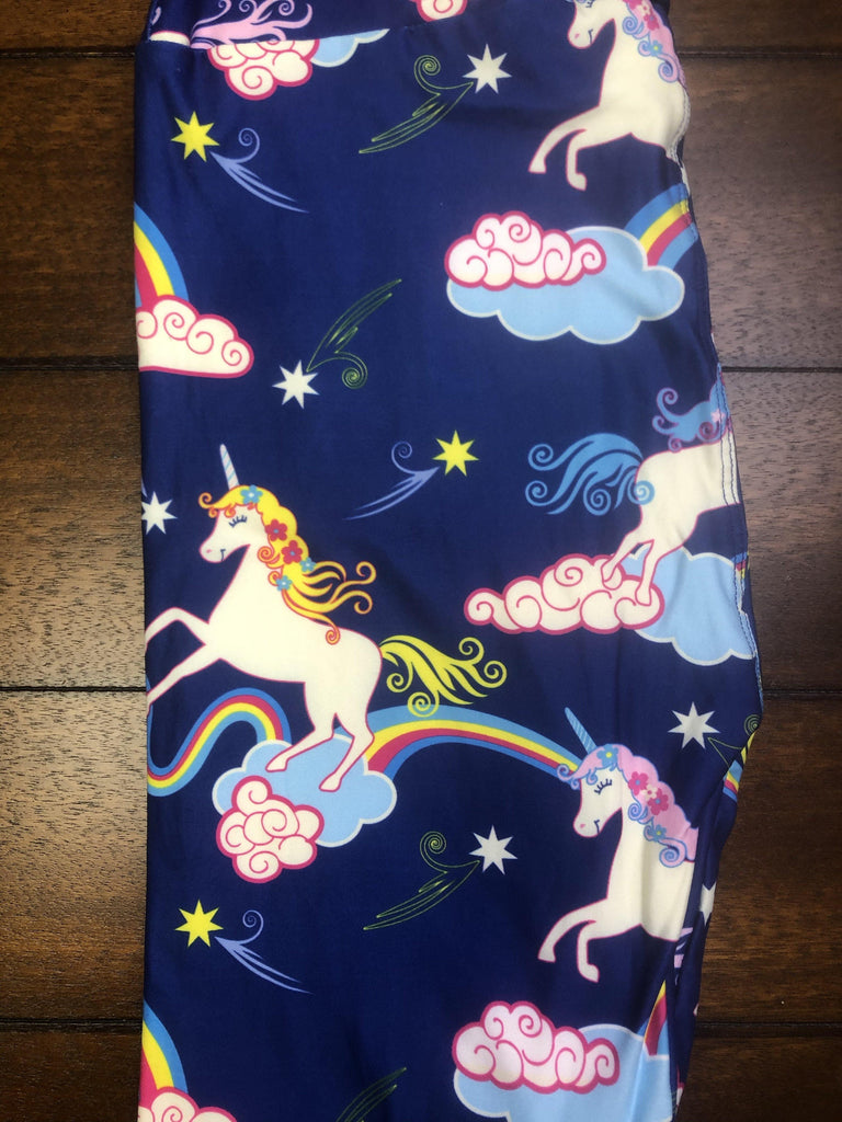 Buttery Soft Colorful Unicorns With Yoga Waist Legging - Shear Xcitement Boutique